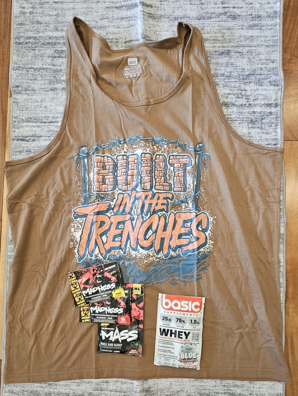 Mens XL April Lift Box Tank Top And Samples